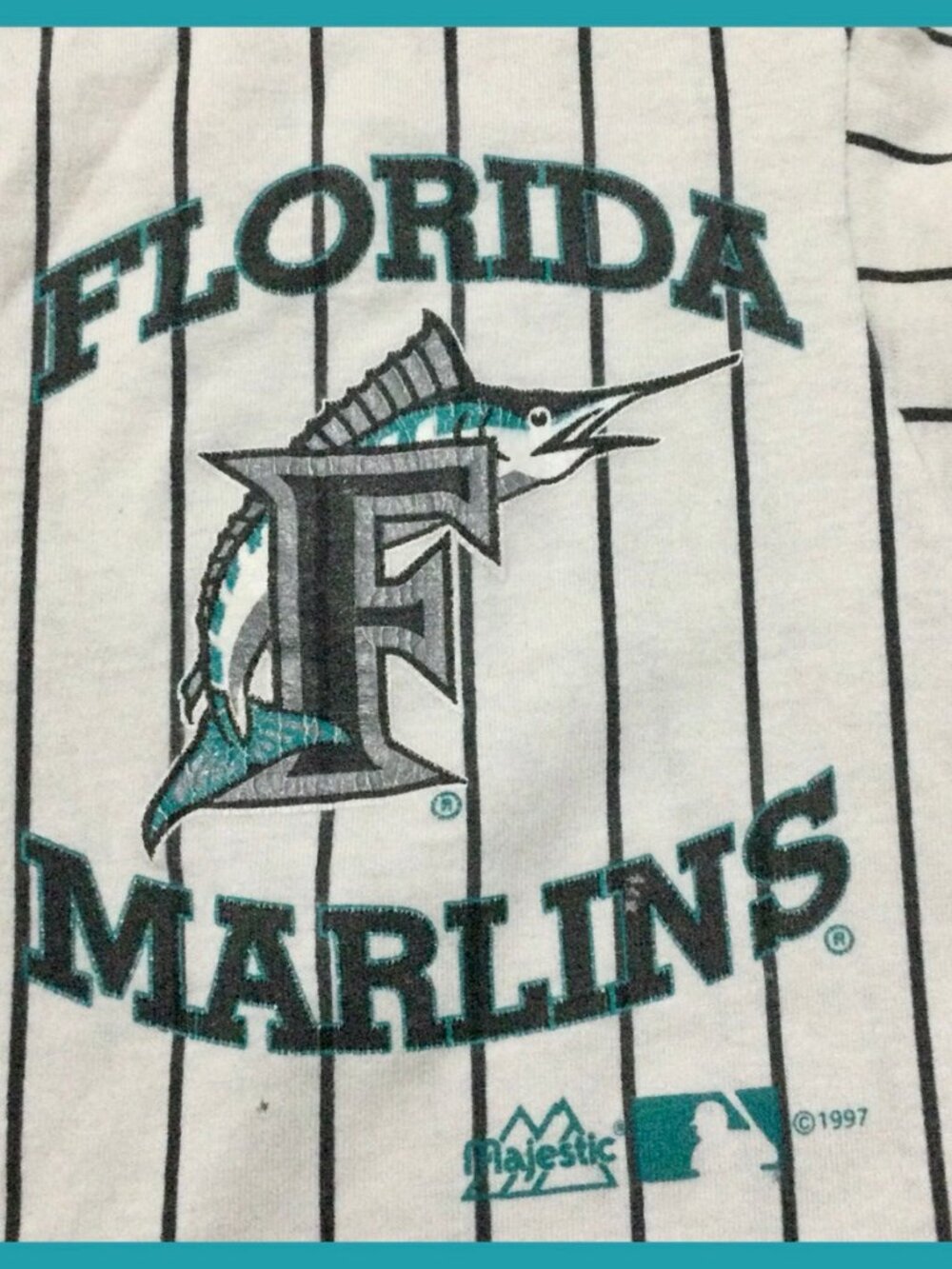 Vtg Marlins Baseball Shirt, sz XL